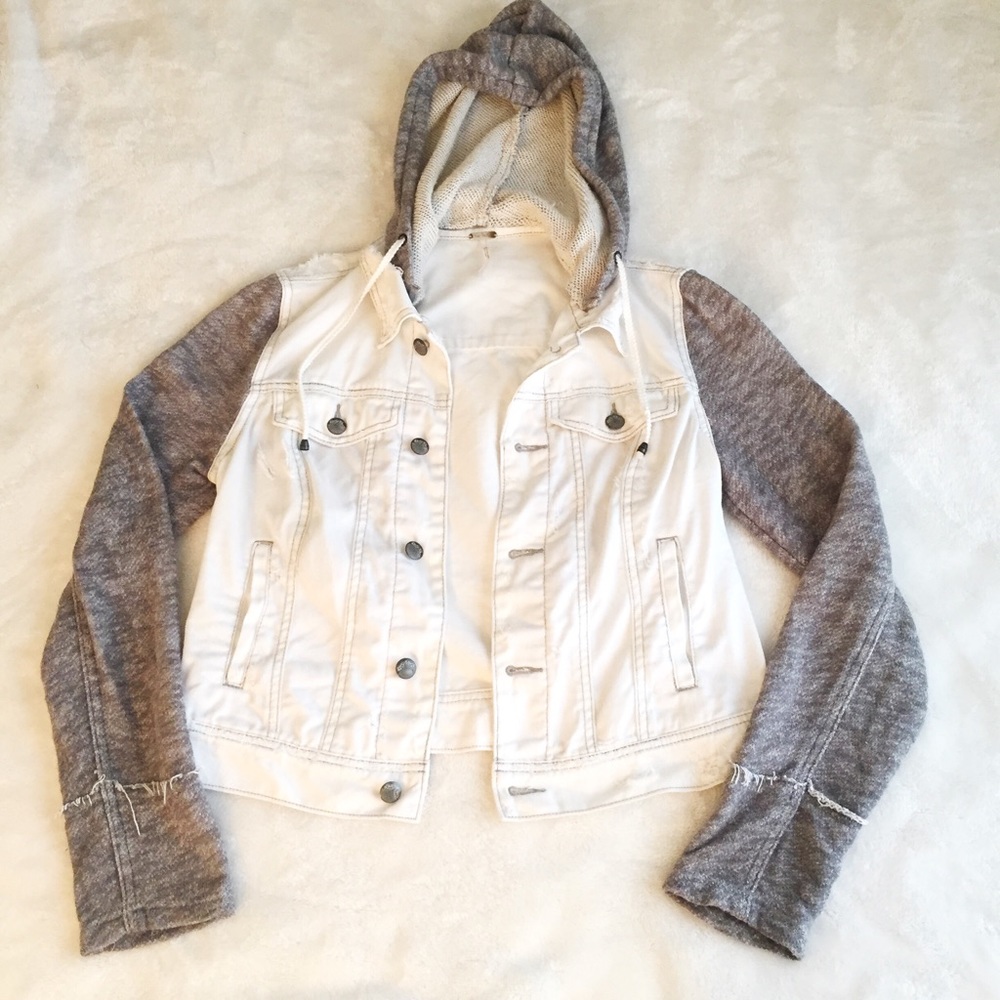 Free people distressed jean jacket